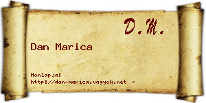 Dan Marica névjegykártya